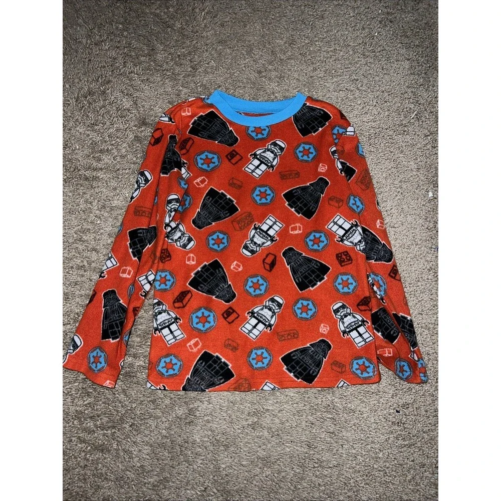 LEGO Star Wars Kids Pajama Top Size 6-7 Fleece Long Sleeve